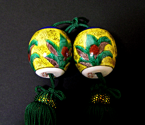 Japanese Scroll Weights Set with Tasssels