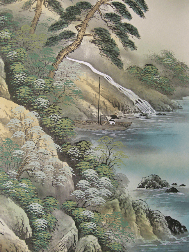Waterfall, Fisherman