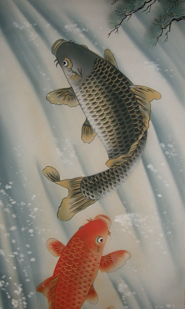Jumping Carp Fish Couple