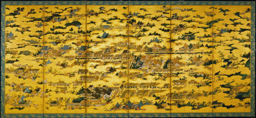 Rakuchu Rakugaizu Byobu, Saseki (Left)